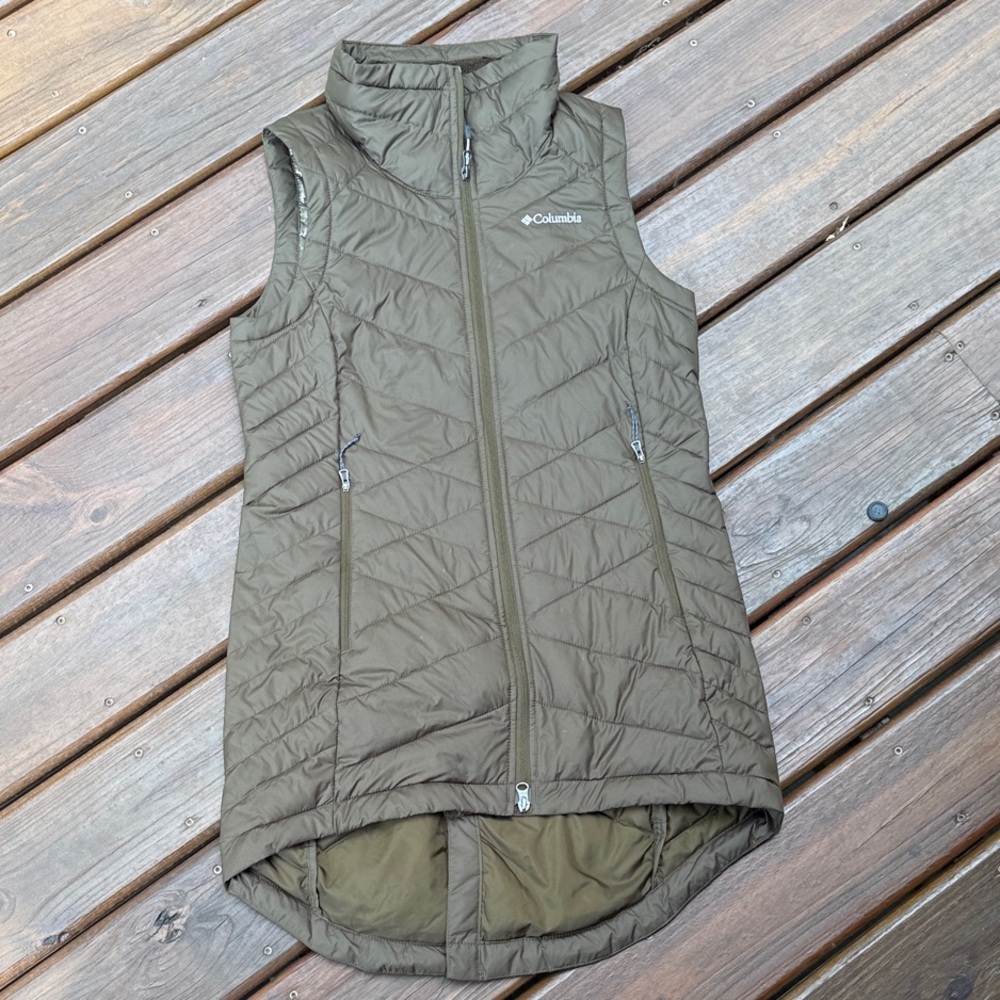Columbia Heavenly II Long Women's Olive Vest
